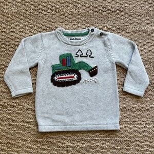 OshKosh Grey Knit Tractor Sweater 24 Months